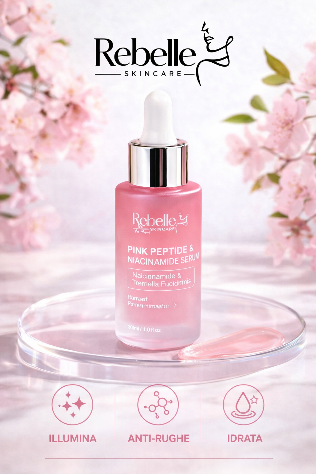 Rebelle Siero Pink Peptide & Niacinamide