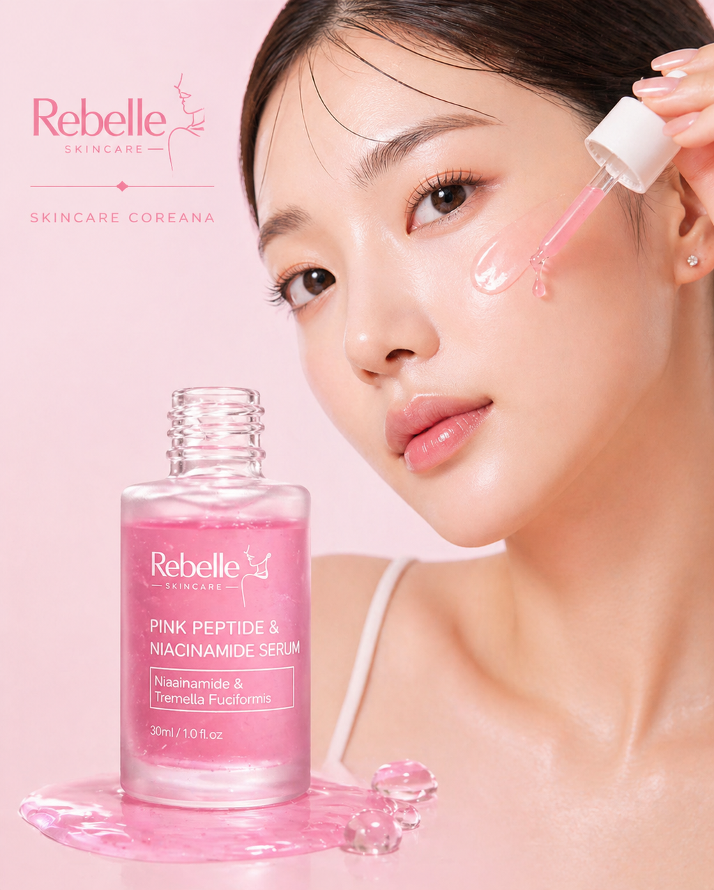 Rebelle Siero Pink Peptide & Niacinamide