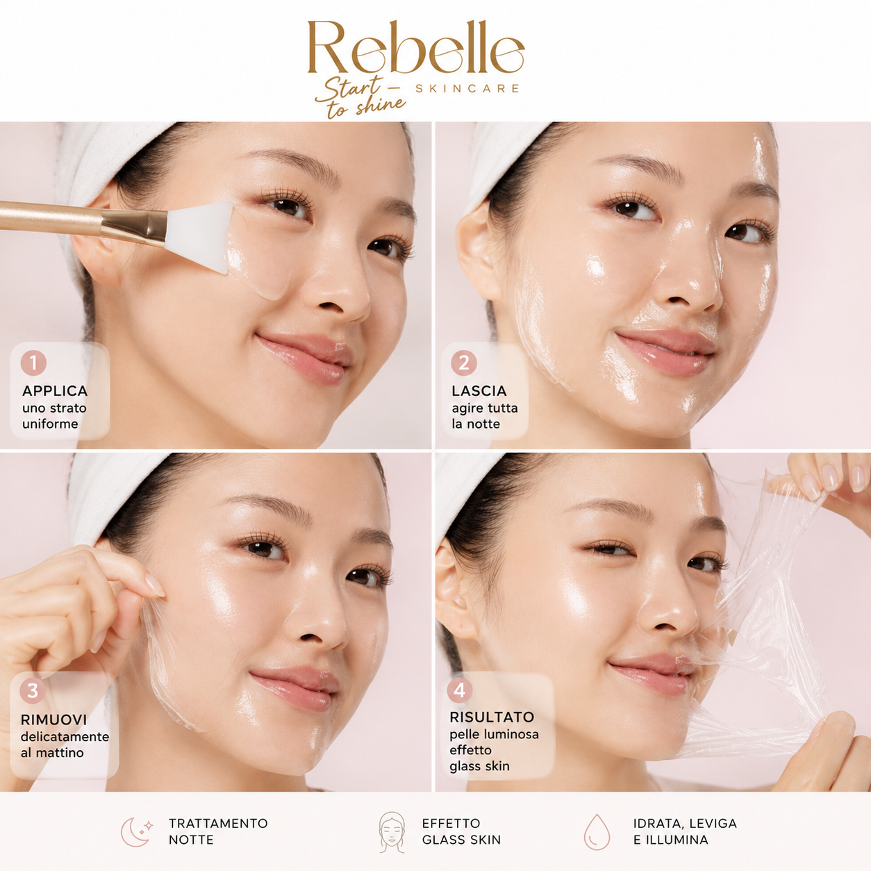 Rebelle Maschera Peel-Off Notte
